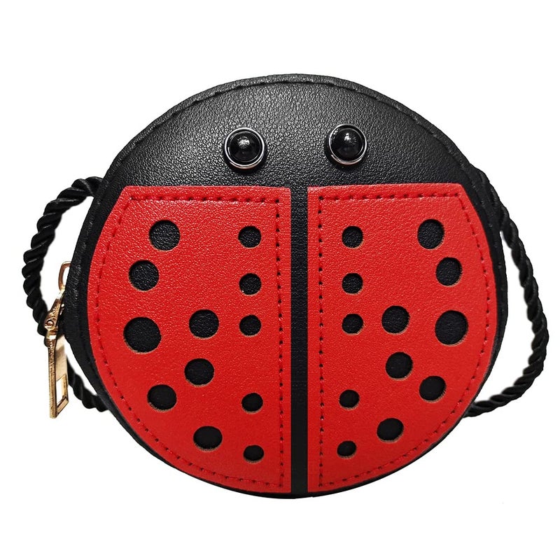 JienClound Little Girls Purse Ladybug Bag Mini PU Leather Crossbody Bag Coin Pouse Ladybug Toys for Kids Girls Gift - Image 1